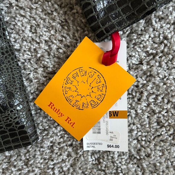 Ruby Rd. Womens Sz 16 W Black Croc-Embossed Button-Down Jacket 3/4 Sleeves - Picture 11 of 11